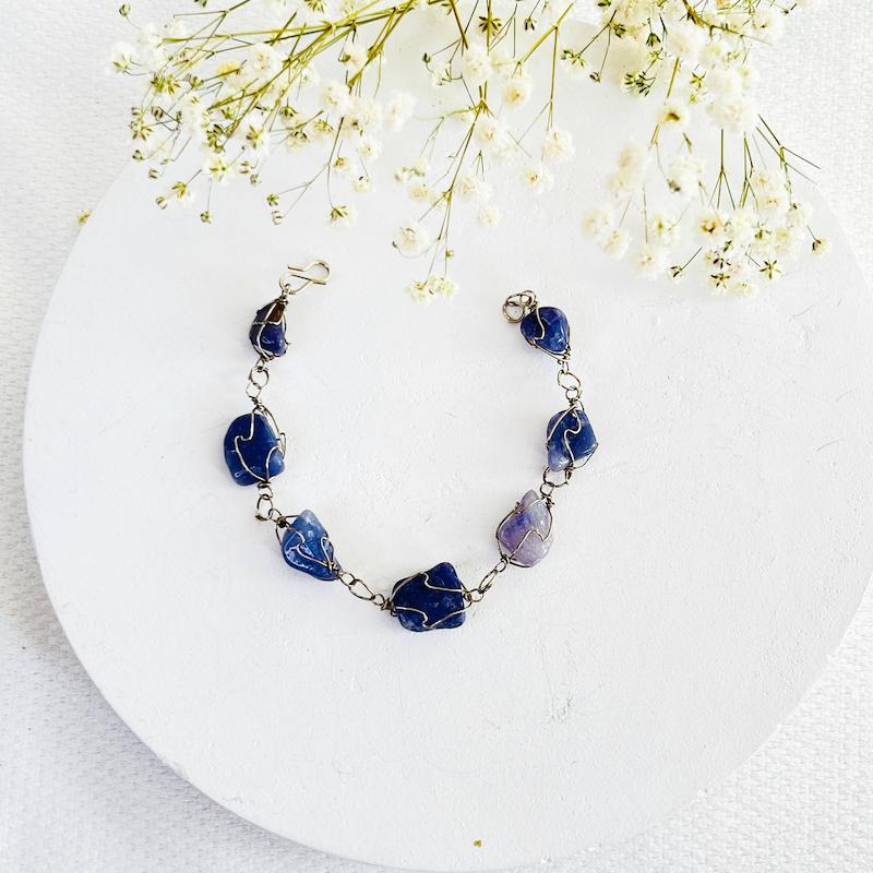 دستبند سنگ آمتیست،دستبند آمتیست طبیعی،دستبند هنری و دست‌پیچ