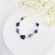 دستبند سنگی انرژی‌درمانی،دستبند بنفش زنانه