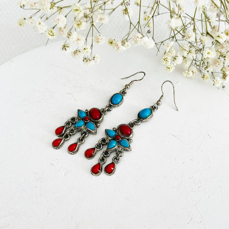 گوشواره ی آتش فیروزه ای