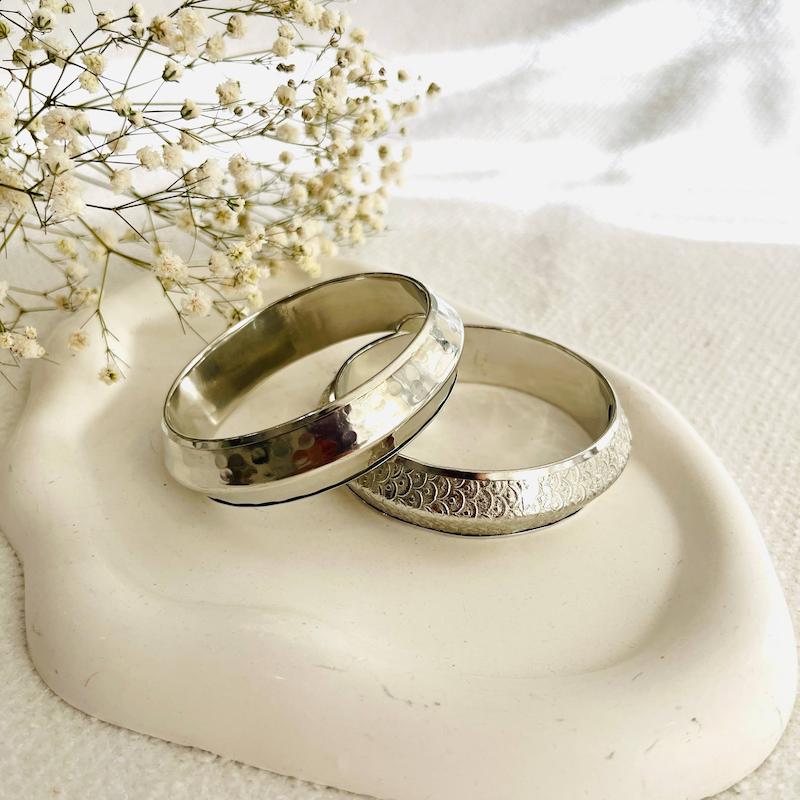 النگوی نقره ای برنجی مدل مهروشا