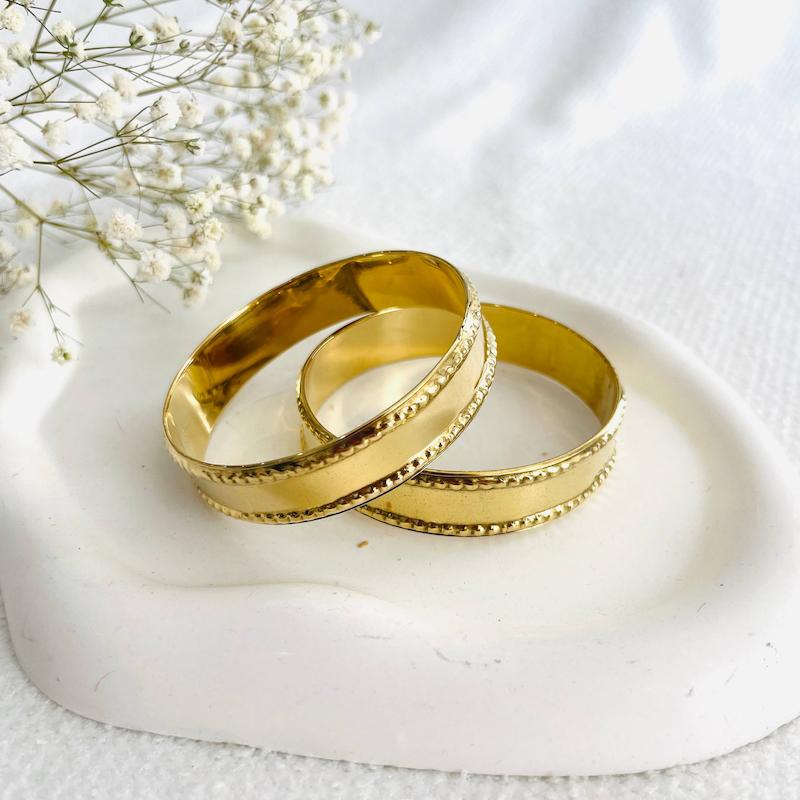 النگو برنجی طلایی مدل نور