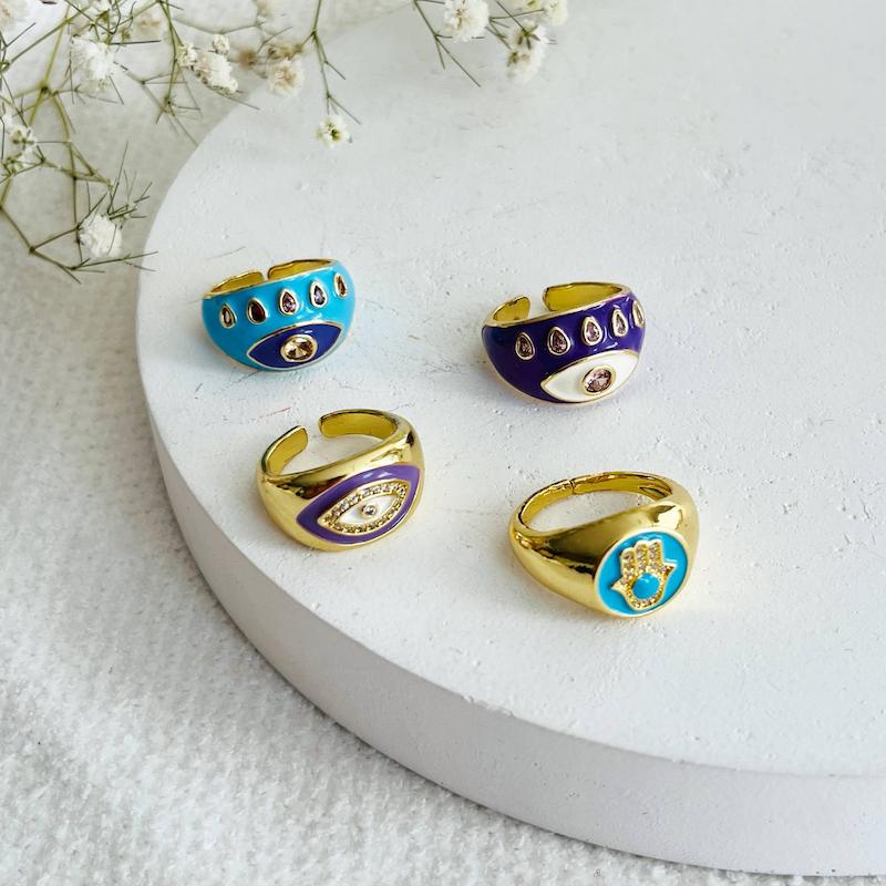 انگشتر میناکاری فری سایز 