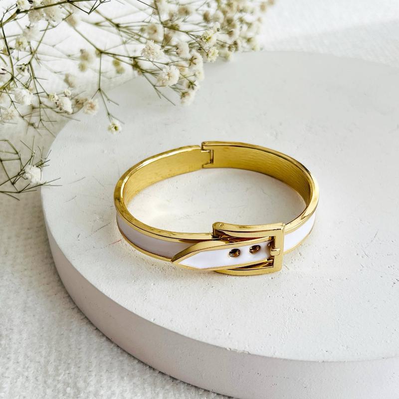 بنگل میناکاری طرح کمربندی خاص رنگ ثابت