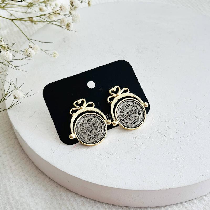 گوشواره سکه طرح قدیمی