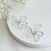 گوشواره پروانه نقره ای