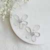 گوشواره پروانه نقره ای