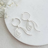 گوشواره پاپیون نقره ای