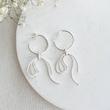 گوشواره پاپیون نقره ای