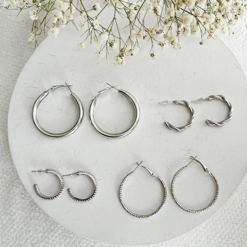 خرید گوشواره استیل زنانه | مدل هندسی مینیمال ضد حساسیت