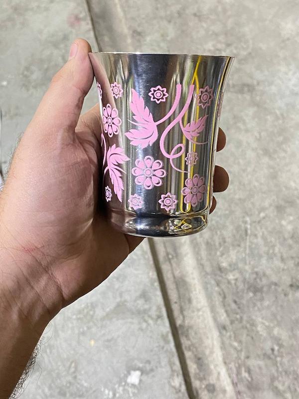 لیوان استیل وینود رنگی (مدل شیپوری)