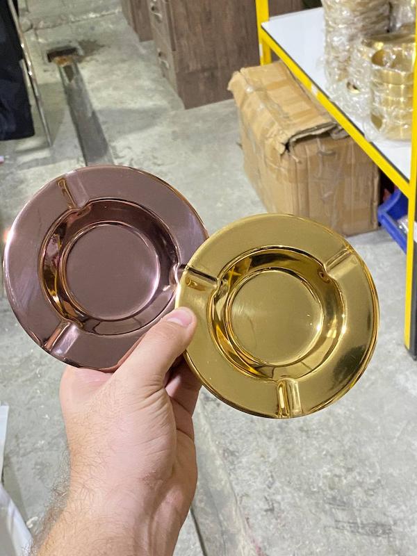 زیر سیگاری گرد استیل رنگی وینود