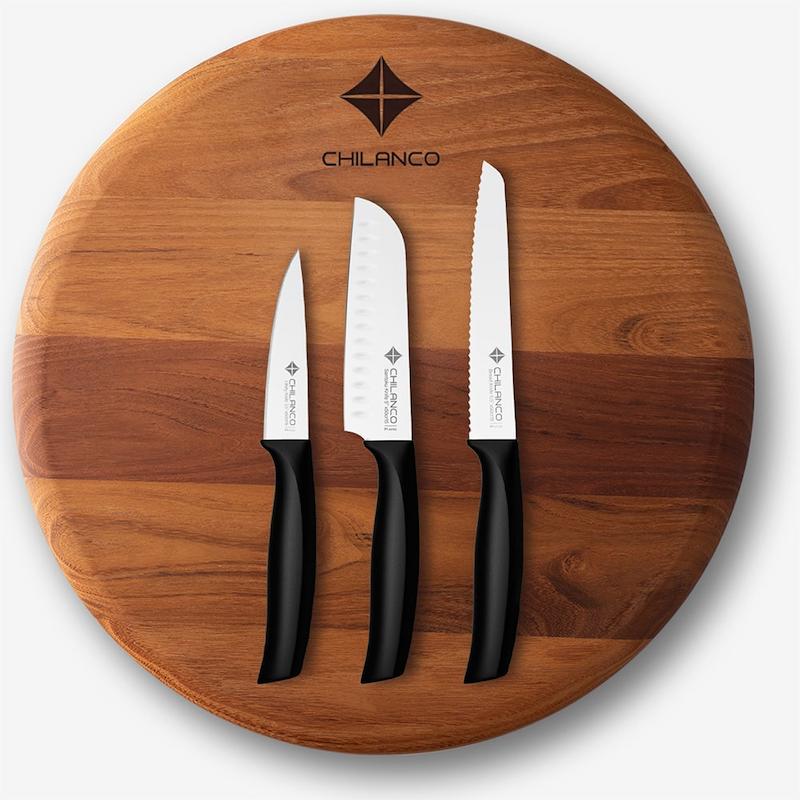 ست چاقوی نان 5.5 و سانتاکو 5 ، دم دستی 3.5 اینچ چیلانکو