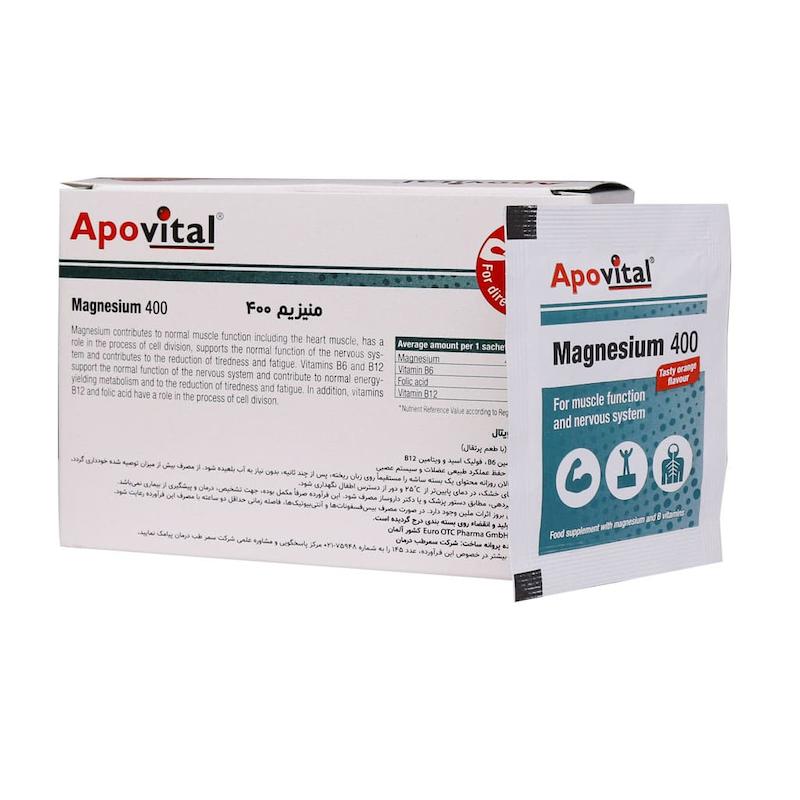 ساشه منیزیم 400 آپوویتال 30 عدد