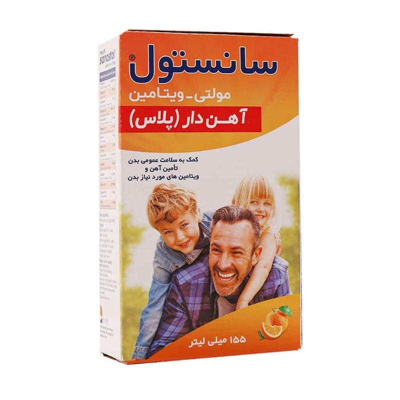 مولتی سانستول آهن دار شربت 155 میلی لیتر