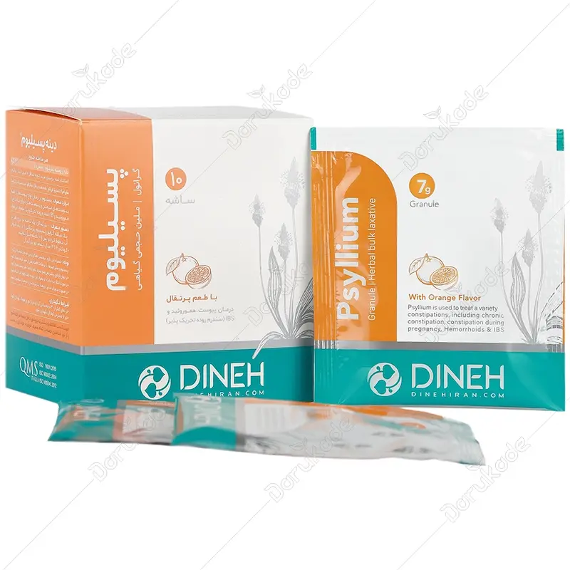 گرانول پسیلیوم دینه 10 ساشه پرتقالی 