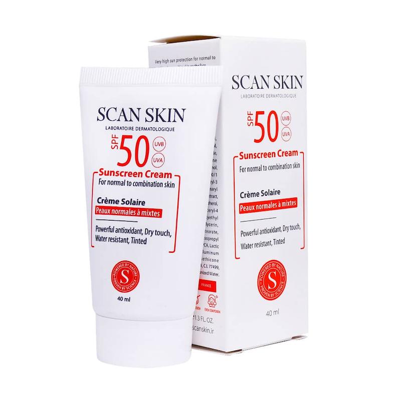 (اسکن اسکین) کرم ضد آفتاب SPF50 پوست نرمال تا مختلط اسکن اسکین  40 میلی لیتر