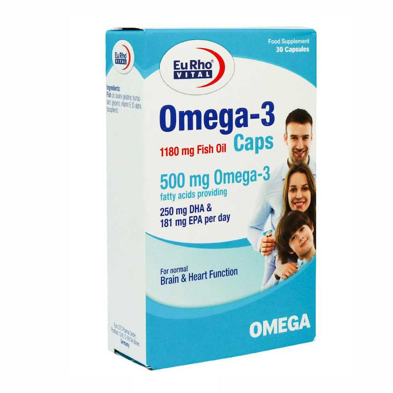 کپسول ژلاتینی امگا 3 یوروویتال بسته 30 عددی
