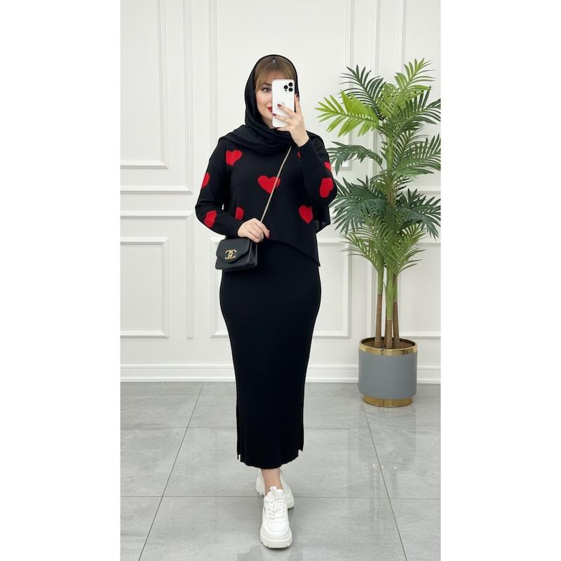 بلوز و سارافون بافت قلبی 