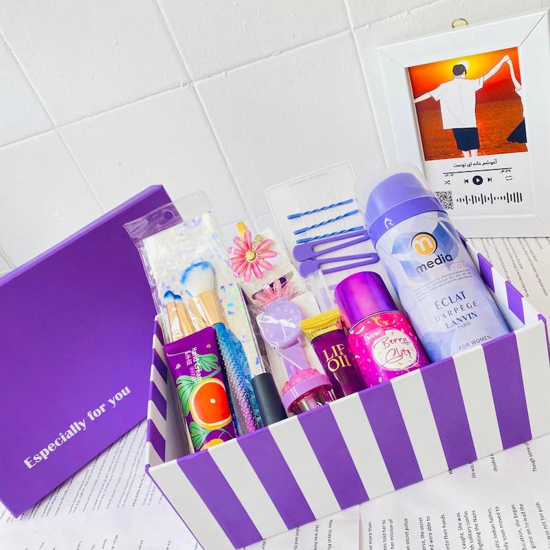 باکس کادویی ولنتاین رنگ بنفش 💜