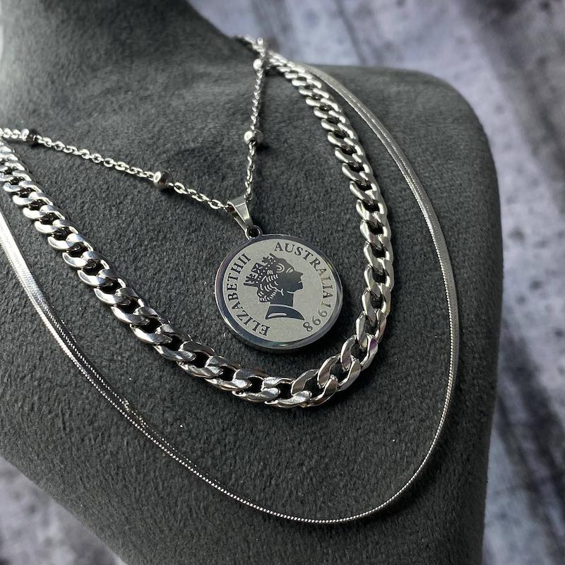 گردنبند زنانه و دخترانه سه لاین الیزابت