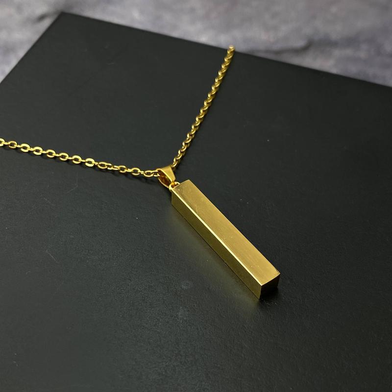 گردنبند مکعب عشق طلایی 