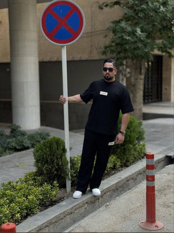 ست تیشرت شلوار بیسکوییتی طرح BALENCIAGA کنف دوزی شده