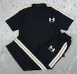 ست تیشرت شلوار بیسکوییتی طرح جذاب  UNDER ARMOUR نواردوزی شده