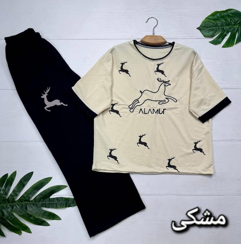 ست تیشرت و شلوار گوزن کیفیت بالا 