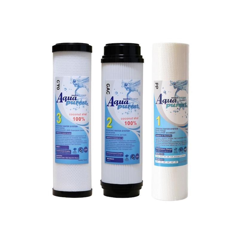 فیلتر دستگاه تصفیه کننده آب آکوا پیورست مدل RO-TBF NEW03 مجموعه 3 عددی