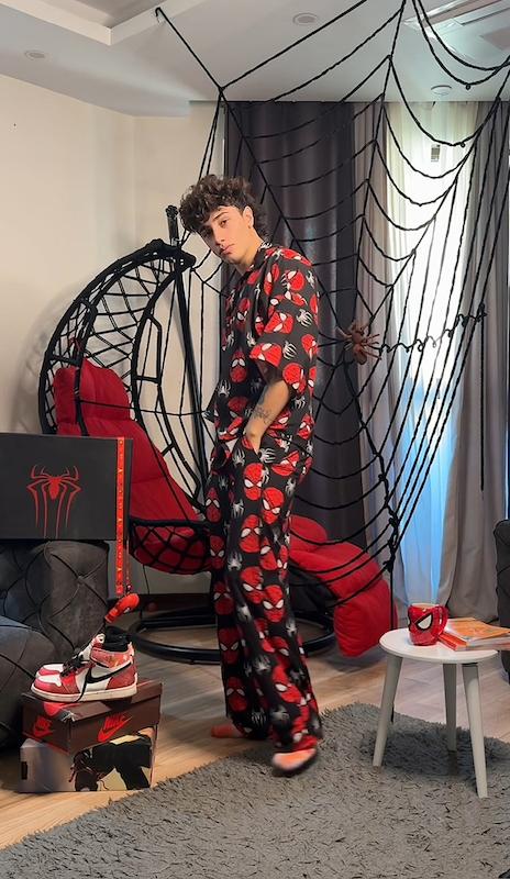 ست پیراهن و‌شلوار پینترستی اسپایدرمن پسرانه دخترانه 