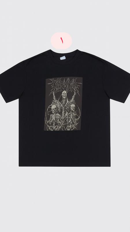 تیشرت های مشکی چاپی فری سایز 