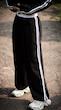 شلوار بگ مشکی کمرکش کتان اسپورت 