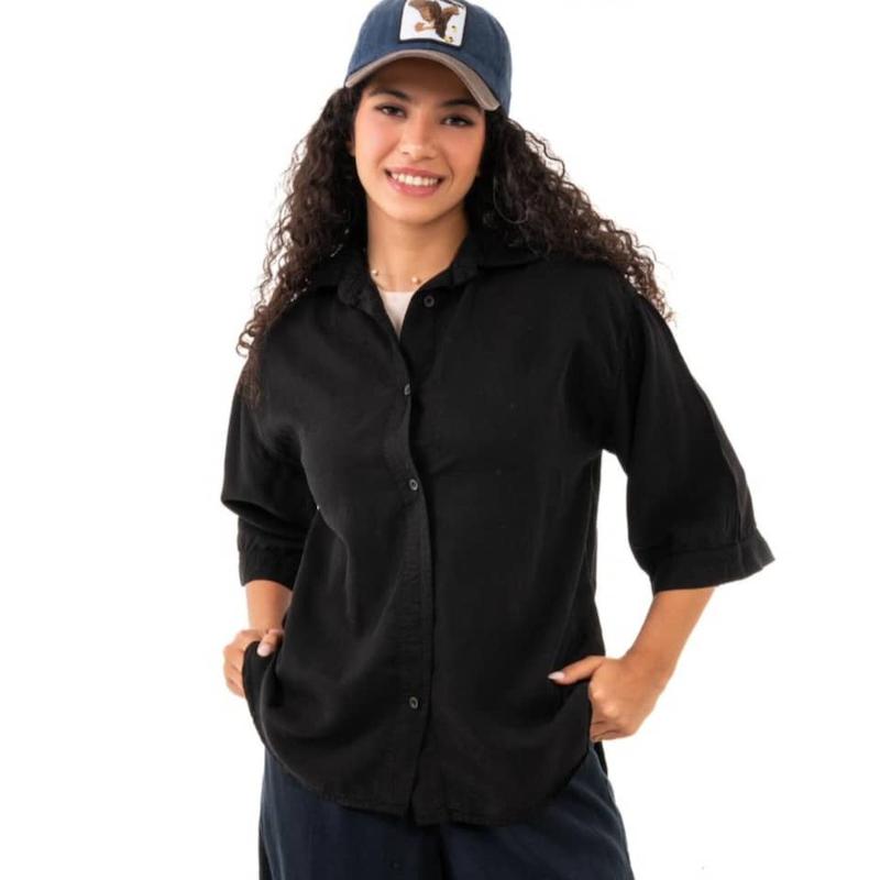 شومیزآستین سه ربع SILK مشکی1070120