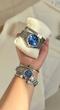 ست ساعت دستبند  کاسیو آبی 