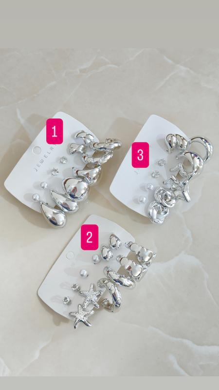 پک گوشواره اب نقره 