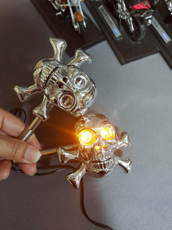 چراغ راهنما طرح اسکلیتی موتورسیکلت بسته 2عددی