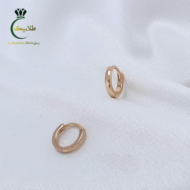 گوشواره حلقه طلایی بدلیجات ژوپینگ