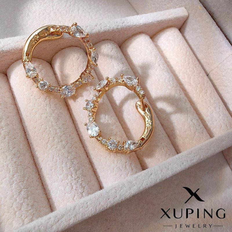 گوشواره خاص حلقه نگین دار بدلیجات ژوپینگ