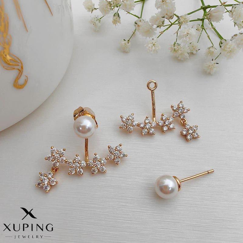 گوشواره ستاره و مروارید بدلیجات ژوپینگ