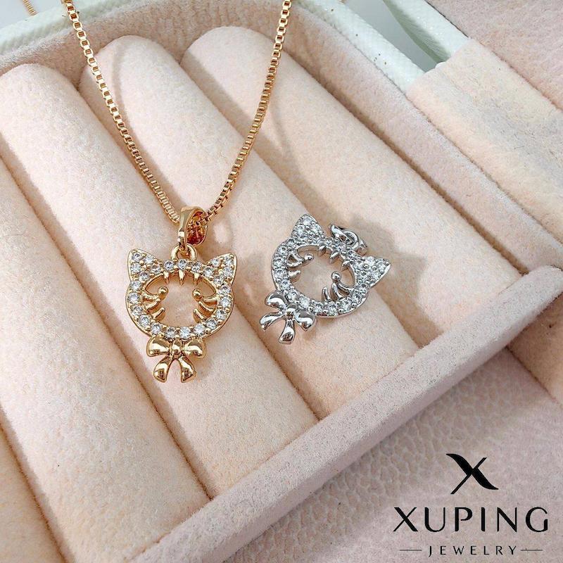 پلاک طرح گربه نگین دار سیلور بدلیجات ژوپینگ