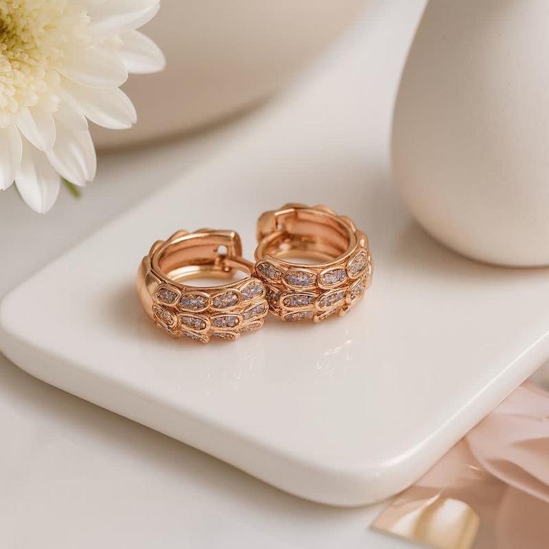 گوشواره کرون کریستالی بدلیجات ژوپینگ