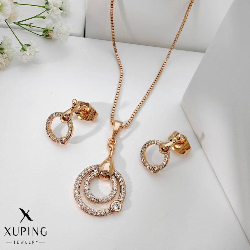 نیمست دو حلقه نگین دار بدلیجات ژوپینگ