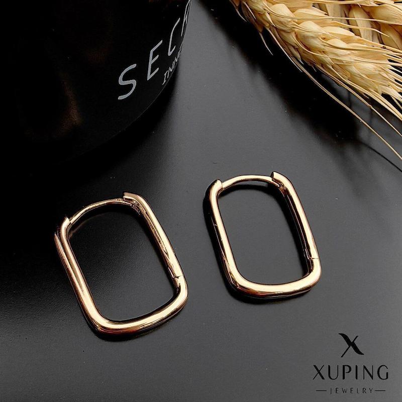 گوشواره حلقه مستطیل بدلیجات ژوپینگ