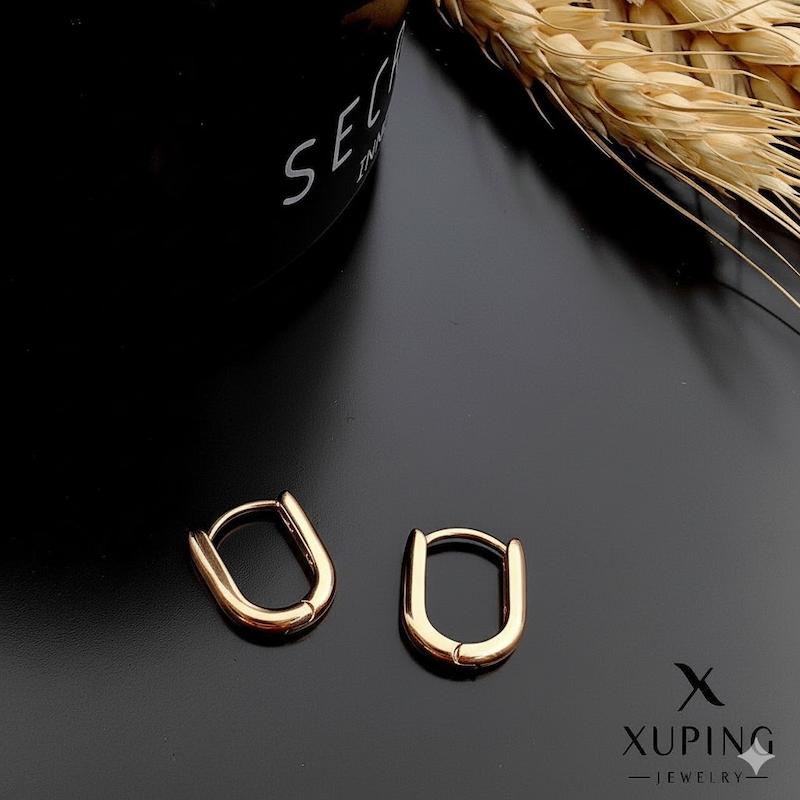 گوشواره حلقه مستطیل کوچک بدلیجات ژوپینگ