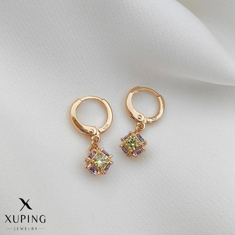 گوشواره نگین هفت رنگ بدلیجات ژوپینگ