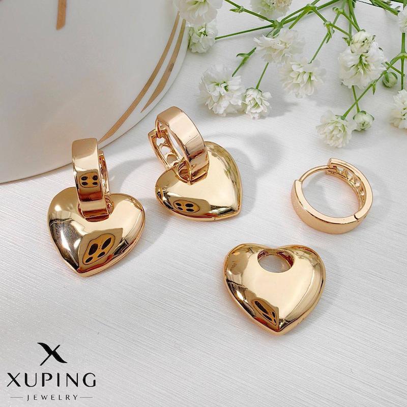 گوشواره قلب طلایی بدلیجات ژوپینگ