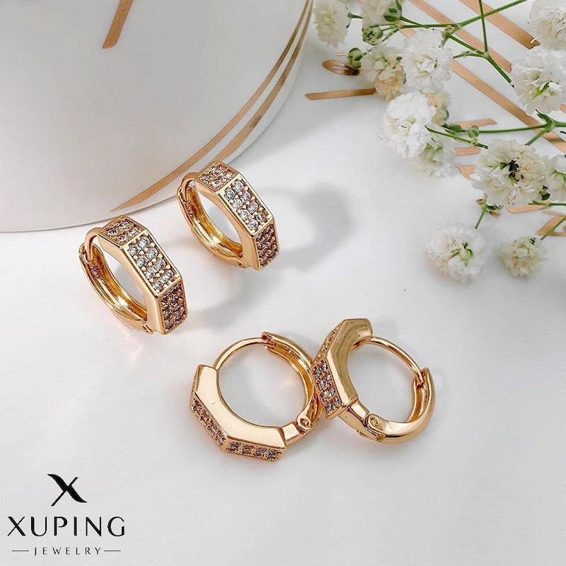 گوشواره اضلاع نگین دار بدلیجات ژوپینگ