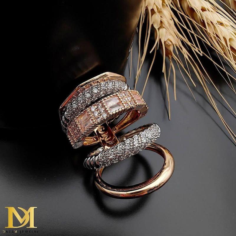 انگشتر پرتفینو طلایی طلانیک بدلیجات Dream با نگین مخراج کاری ضد حساسیت