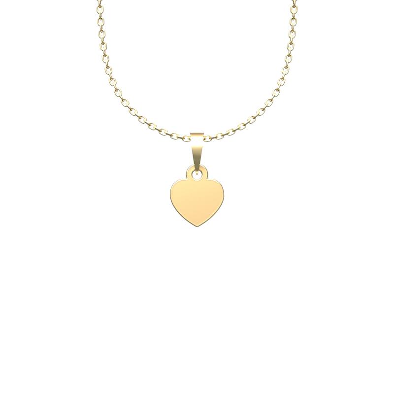 پلاک طلا 18 عیار زنانه مدل 17 قلب کد R231