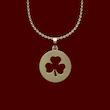 گردنبند طلا 18 عیار زنانه مدل گل و دایره کد R393